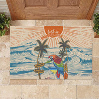 Christmas In July - Hawaii Retro Rubber Doormat Lost In Parrot-dise LT7 Beige - Polynesian Pride