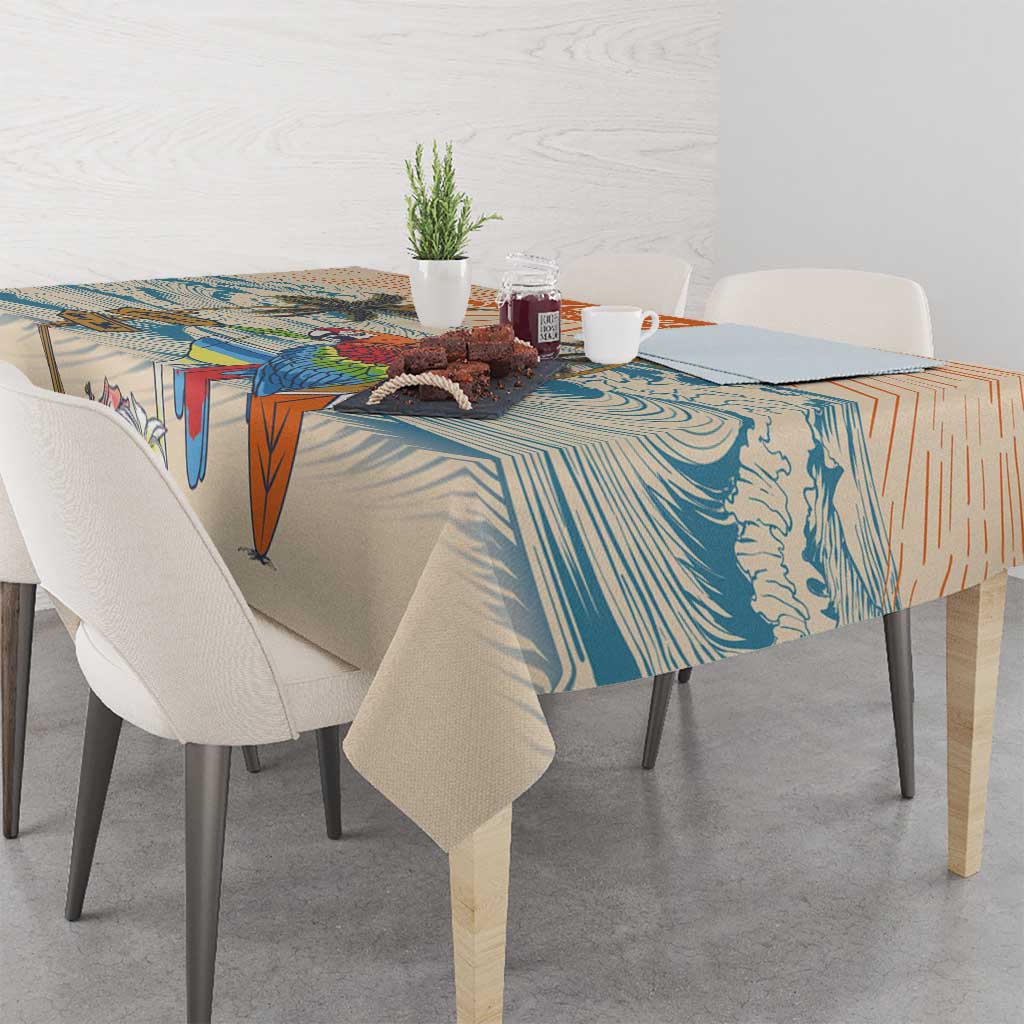 Christmas In July - Hawaii Retro Tablecloth Lost In Parrot-dise LT7 - Polynesian Pride