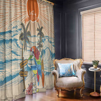 Christmas In July - Hawaii Retro Window Curtain Lost In Parrot-dise LT7 - Polynesian Pride