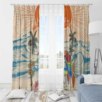 Christmas In July - Hawaii Retro Window Curtain Lost In Parrot-dise LT7 - Polynesian Pride