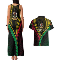 Personalised Vanuatu Couples Matching Tank Maxi Dress And Hawaiian Shirt 44th Hapi Indipendens Long LT7 - Polynesian Pride