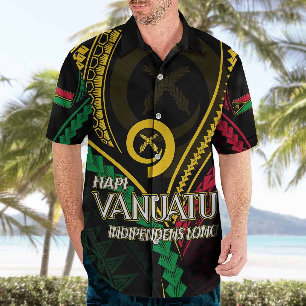 Personalised Vanuatu Hawaiian Shirt 44th Hapi Indipendens Long LT7 - Polynesian Pride