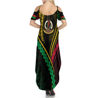 Personalised Vanuatu Summer Maxi Dress 43rd Hapi Indipendens Long LT7 - Polynesian Pride