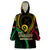 Personalised Vanuatu Wearable Blanket Hoodie 43rd Hapi Indipendens Long LT7 One Size Black - Polynesian Pride