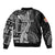 Fiji Rugby Personalised Bula Masi Bomber Jacket Fish Tail Kaivity Cibi - Black