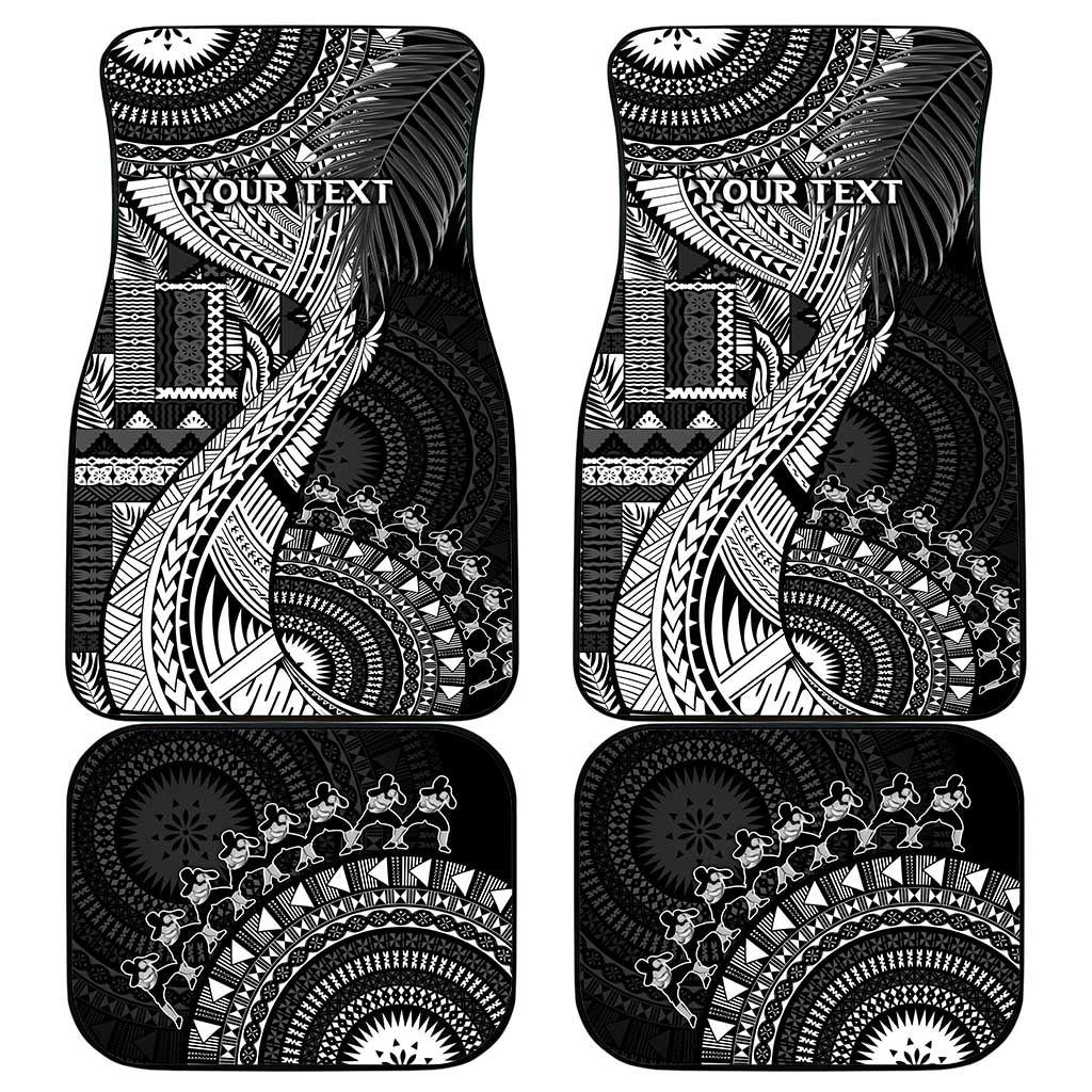 Fiji Rugby Bula Masi Car Mats Fish Tail Kaivity Cibi - Black