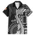 Fiji Rugby Personalised Bula Masi Family Matching Mermaid Dress and Hawaiian Shirt Fish Tail Kaivity Cibi - Black