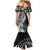 Fiji Rugby Personalised Bula Masi Family Matching Mermaid Dress and Hawaiian Shirt Fish Tail Kaivity Cibi - Black