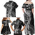 Fiji Rugby Personalised Bula Masi Family Matching Off Shoulder Maxi Dress and Hawaiian Shirt Fish Tail Kaivity Cibi - Black