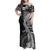 Fiji Rugby Personalised Bula Masi Family Matching Off Shoulder Maxi Dress and Hawaiian Shirt Fish Tail Kaivity Cibi - Black