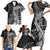 Fiji Rugby Personalised Bula Masi Family Matching Short Sleeve Bodycon Dress and Hawaiian Shirt Fish Tail Kaivity Cibi - Black