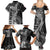 Fiji Rugby Personalised Bula Masi Family Matching Summer Maxi Dress and Hawaiian Shirt Fish Tail Kaivity Cibi - Black