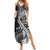 Fiji Rugby Personalised Bula Masi Family Matching Summer Maxi Dress and Hawaiian Shirt Fish Tail Kaivity Cibi - Black