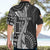 Fiji Rugby Personalised Bula Masi Hawaiian Shirt Fish Tail Kaivity Cibi - Black