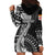 Fiji Rugby Personalised Bula Masi Hoodie Dress Fish Tail Kaivity Cibi - Black