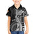 Fiji Rugby Personalised Bula Masi Kid Hawaiian Shirt Fish Tail Kaivity Cibi - Black