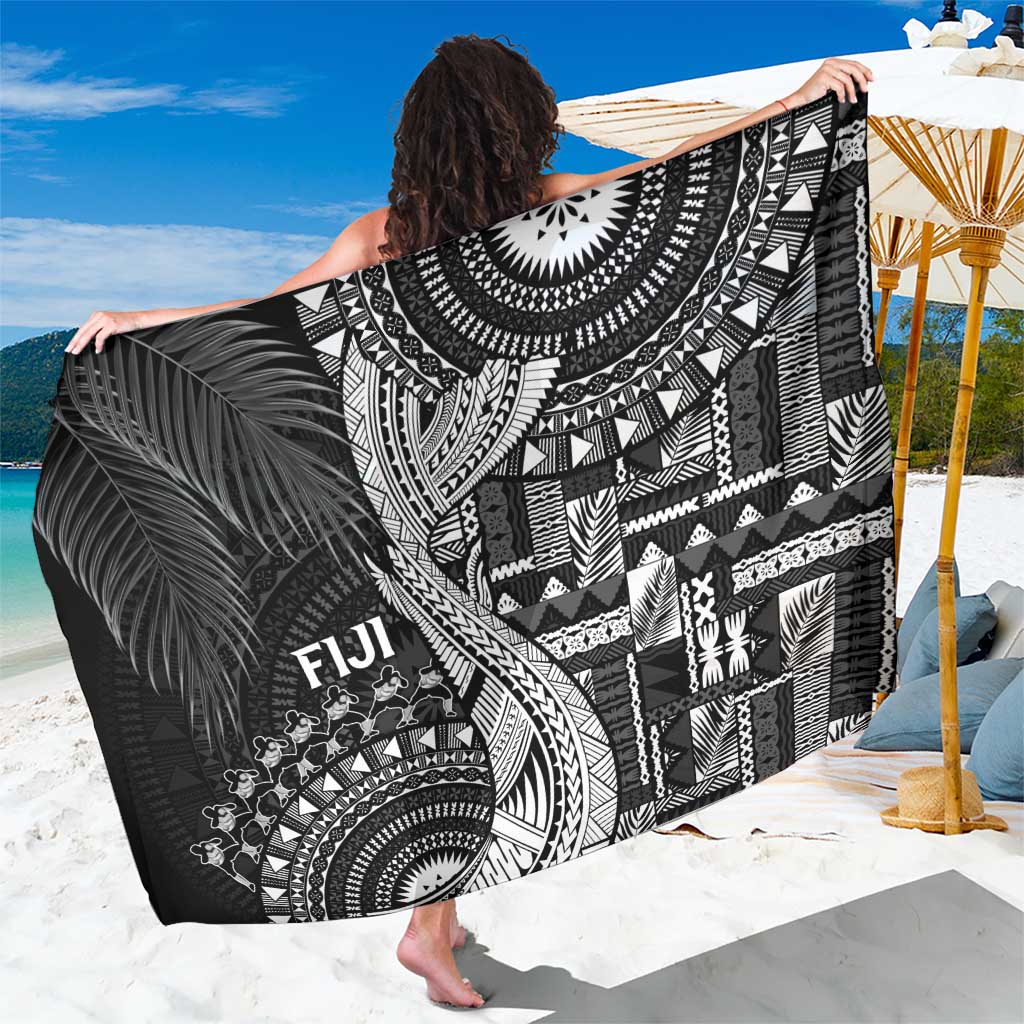 Fiji Rugby Bula Masi Sarong Fish Tail Kaivity Cibi - Black