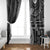 Fiji Rugby Bula Masi Window Curtain Fish Tail Kaivity Cibi - Black