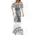 Fiji Rugby Personalised Bula Masi Mermaid Dress Fish Tail Kaivity Cibi - White