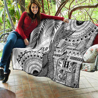 Fiji Rugby Bula Masi Quilt Fish Tail Kaivity Cibi - White