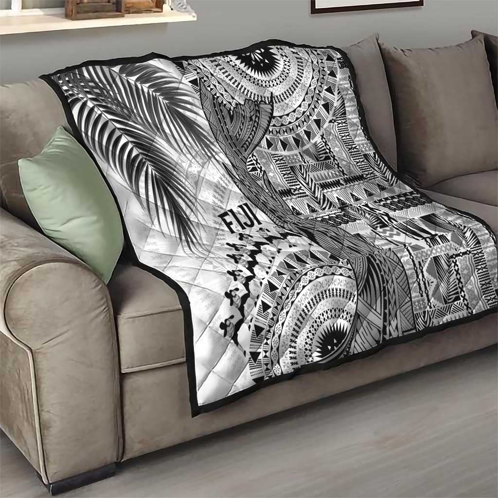 Fiji Rugby Bula Masi Quilt Fish Tail Kaivity Cibi - White