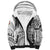 Fiji Rugby Personalised Bula Masi Sherpa Hoodie Fish Tail Kaivity Cibi - White