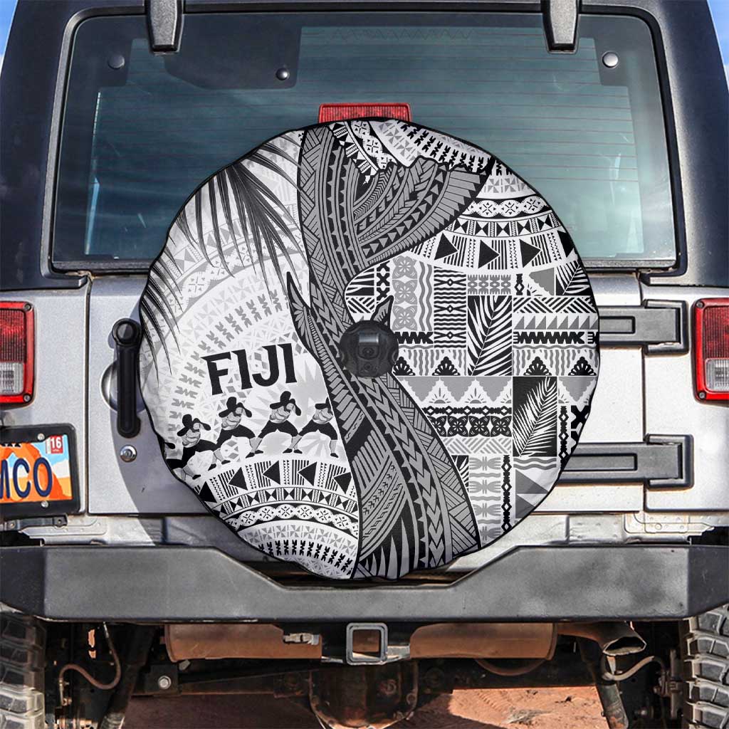 Fiji Rugby Bula Masi Spare Tire Cover Fish Tail Kaivity Cibi - White