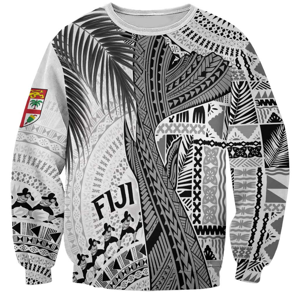 Fiji Rugby Personalised Bula Masi Sweatshirt Fish Tail Kaivity Cibi - White