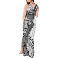 Fiji Rugby Personalised Bula Masi Tank Maxi Dress Fish Tail Kaivity Cibi - White