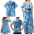 Fiji Rugby Personalised Bula Masi Family Matching Off Shoulder Maxi Dress and Hawaiian Shirt Fish Tail Kaivity Cibi - Turquoise