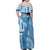 Fiji Rugby Personalised Bula Masi Family Matching Off Shoulder Maxi Dress and Hawaiian Shirt Fish Tail Kaivity Cibi - Turquoise