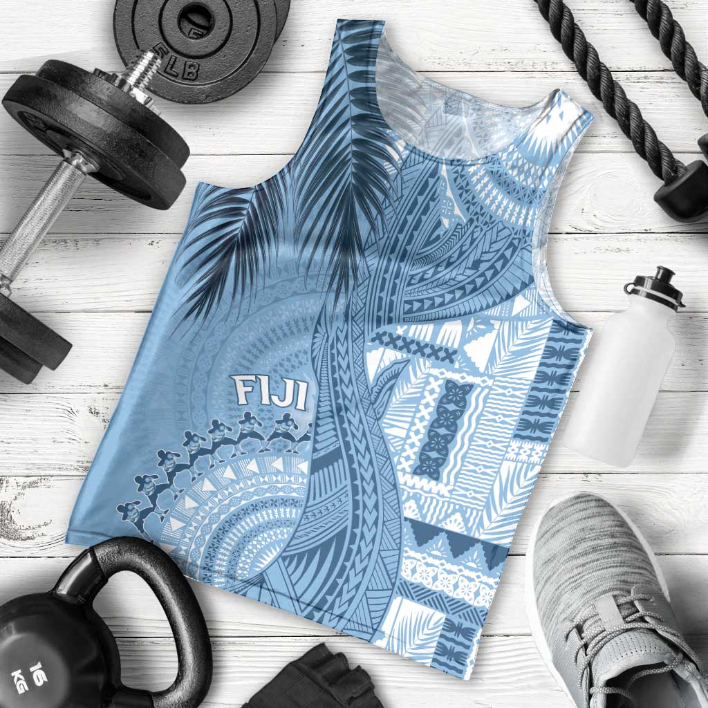 Fiji Rugby Personalised Bula Masi Men Tank Top Fish Tail Kaivity Cibi - Turquoise