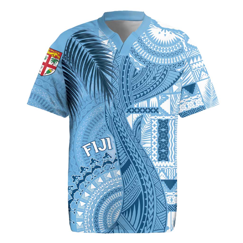 Fiji Rugby Personalised Bula Masi Rugby Jersey Fish Tail Kaivity Cibi - Turquoise