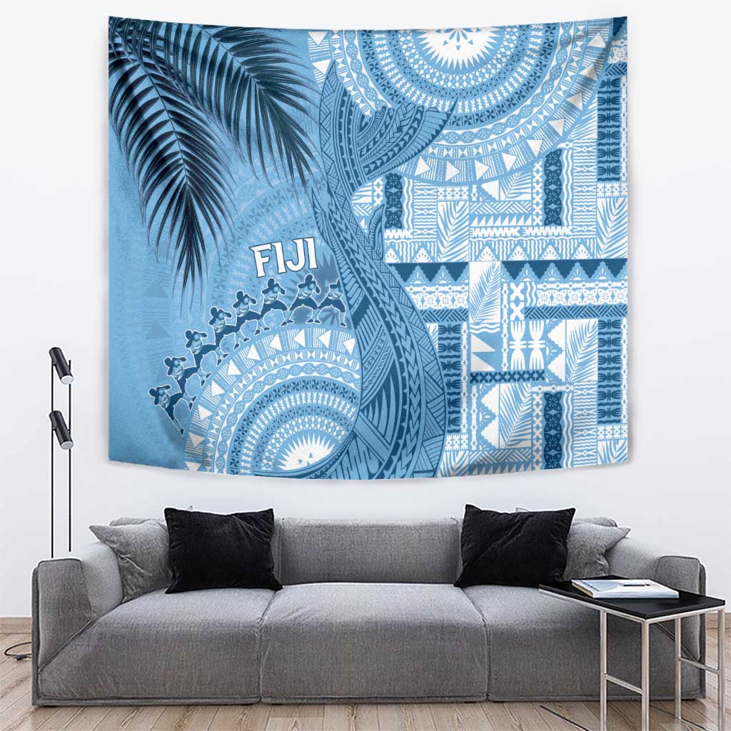 Fiji Rugby Bula Masi Tapestry Fish Tail Kaivity Cibi - Turquoise