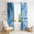 Fiji Rugby Bula Masi Window Curtain Fish Tail Kaivity Cibi - Turquoise