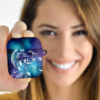 Aloha Hawaii Turtle AirPods Case Teal Purple Ribbon LT7 Purple Teal - Polynesian Pride