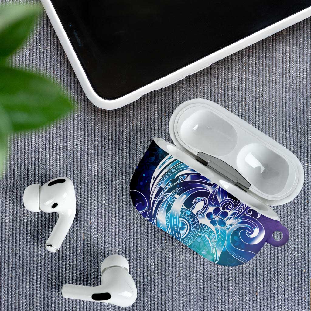 Aloha Hawaii Turtle AirPods Case Teal Purple Ribbon LT7 - Polynesian Pride