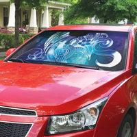 Aloha Hawaii Turtle Auto Sun Shade Teal Purple Ribbon - Polynesian Pride