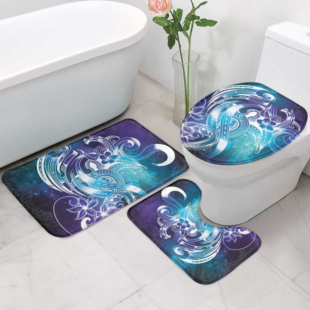 Aloha Hawaii Turtle Bathroom Set Teal Purple Ribbon - Polynesian Pride