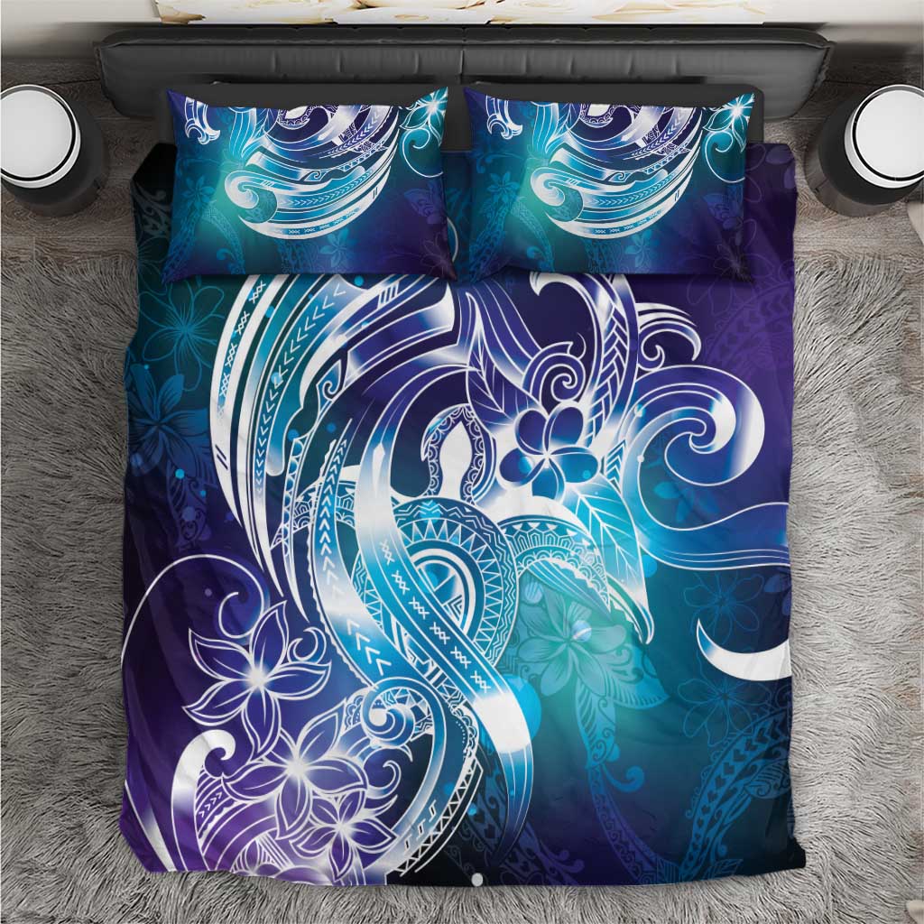 Aloha Hawaii Turtle Bedding Set Teal Purple Ribbon - Polynesian Pride