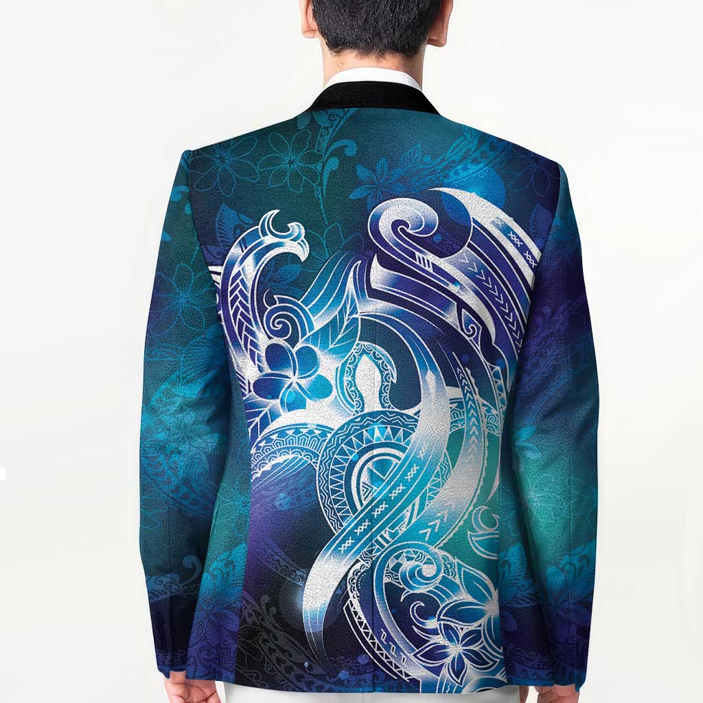 Aloha Hawaii Turtle Blazer Teal Purple Ribbon - Polynesian Pride