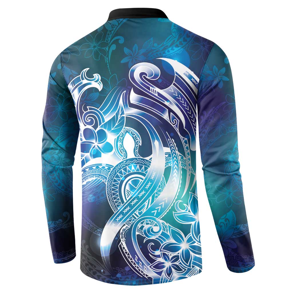 Aloha Hawaii Turtle Button Sweatshirt Teal Purple Ribbon LT7 - Polynesian Pride