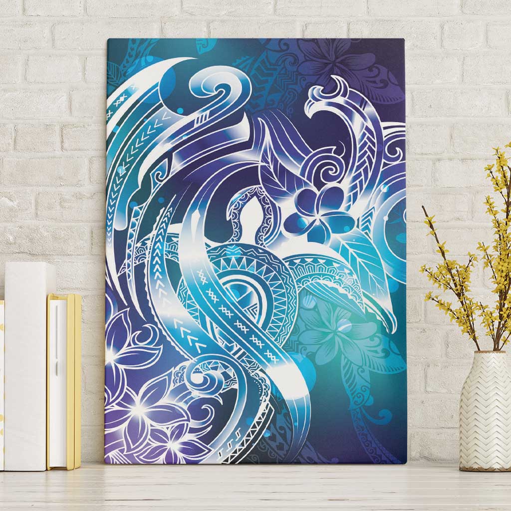 Aloha Hawaii Turtle Canvas Wall Art Teal Purple Ribbon LT7 Without Frame Purple Teal - Polynesian Pride