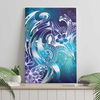 Aloha Hawaii Turtle Canvas Wall Art Teal Purple Ribbon LT7 - Polynesian Pride