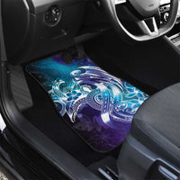 Aloha Hawaii Turtle Car Mats Teal Purple Ribbon - Polynesian Pride