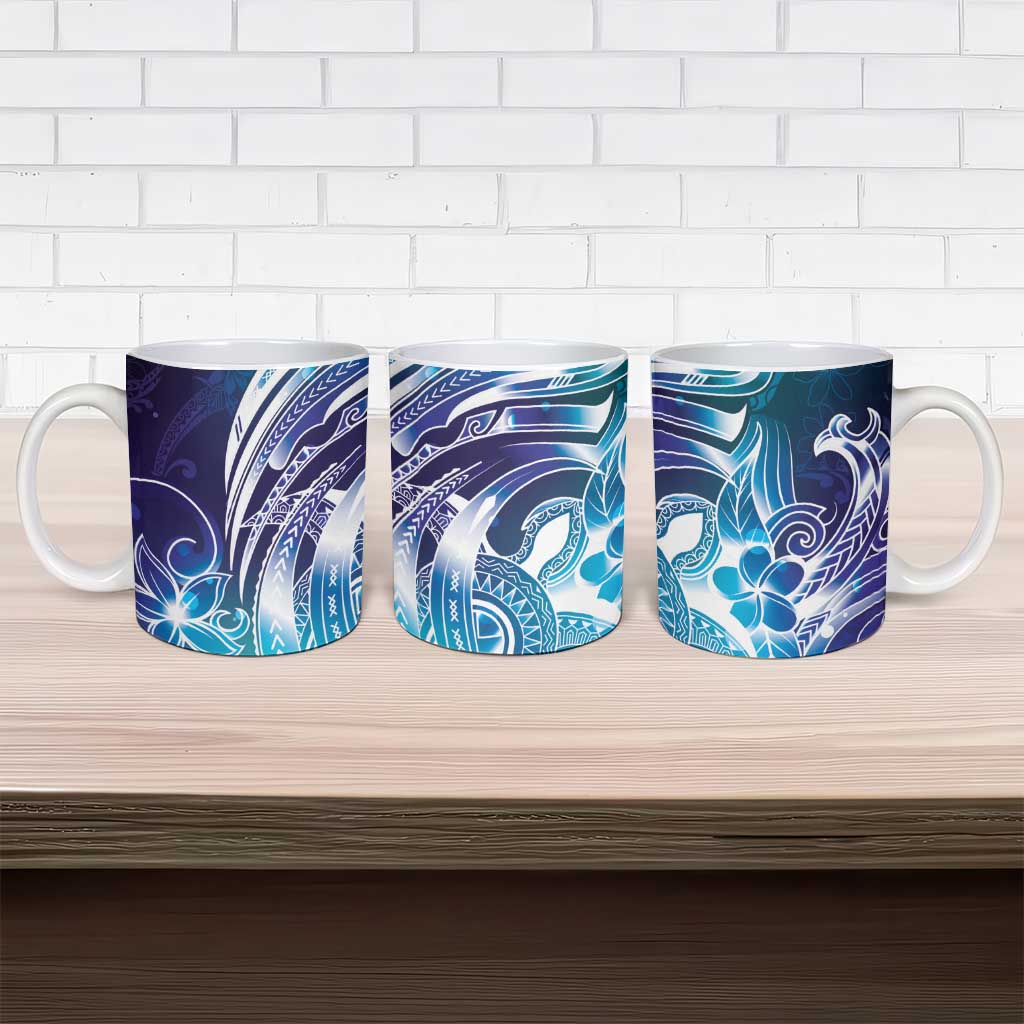 Aloha Hawaii Turtle Ceramic Mug Teal Purple Ribbon LT7 - Polynesian Pride