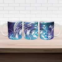 Aloha Hawaii Turtle Ceramic Mug Teal Purple Ribbon LT7 - Polynesian Pride