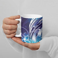 Aloha Hawaii Turtle Ceramic Mug Teal Purple Ribbon LT7 - Polynesian Pride