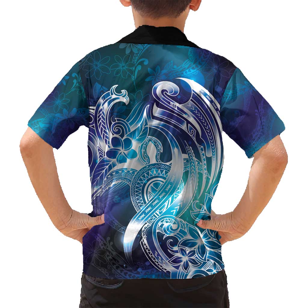 Aloha Hawaii Turtle Family Matching Tank Maxi Dress and Hawaiian Shirt Teal Purple Ribbon - Polynesian Pride