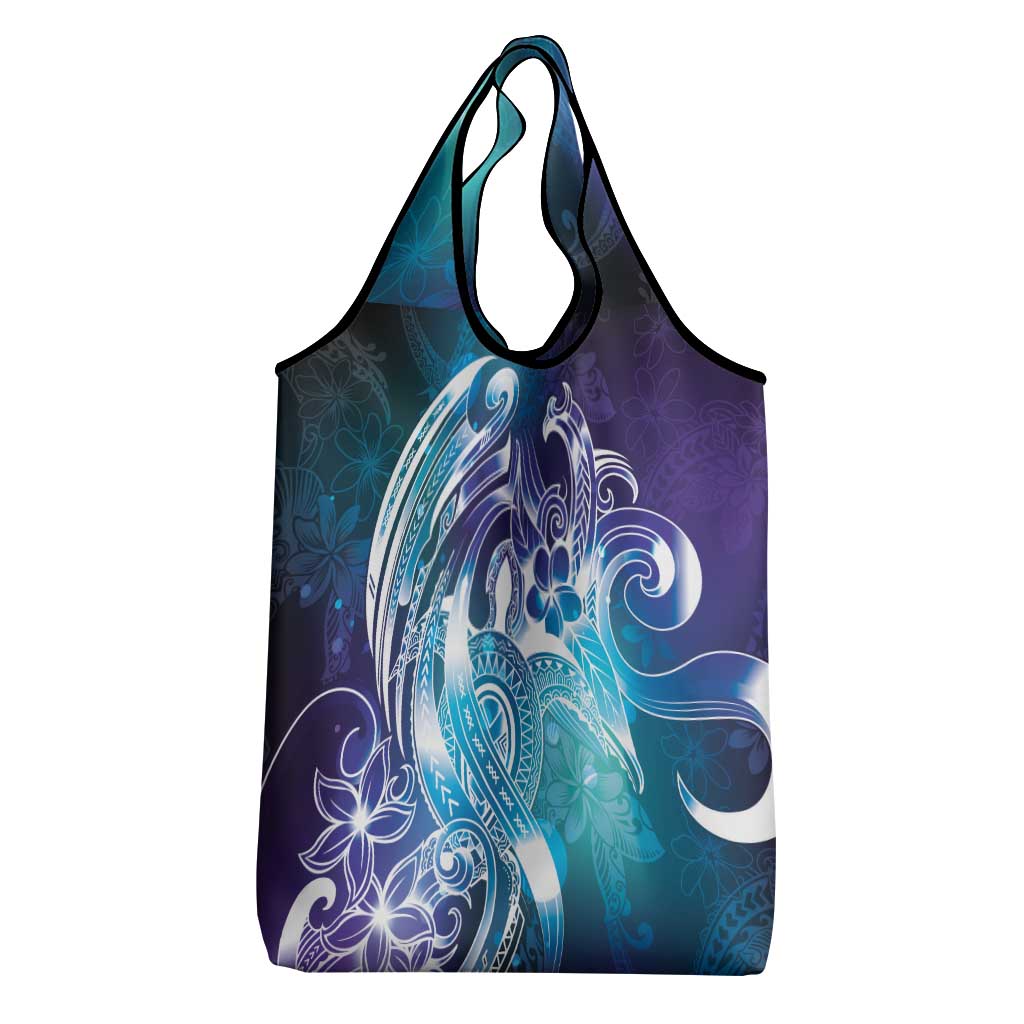 Aloha Hawaii Turtle Grocery Bag Teal Purple Ribbon LT7 - Polynesian Pride